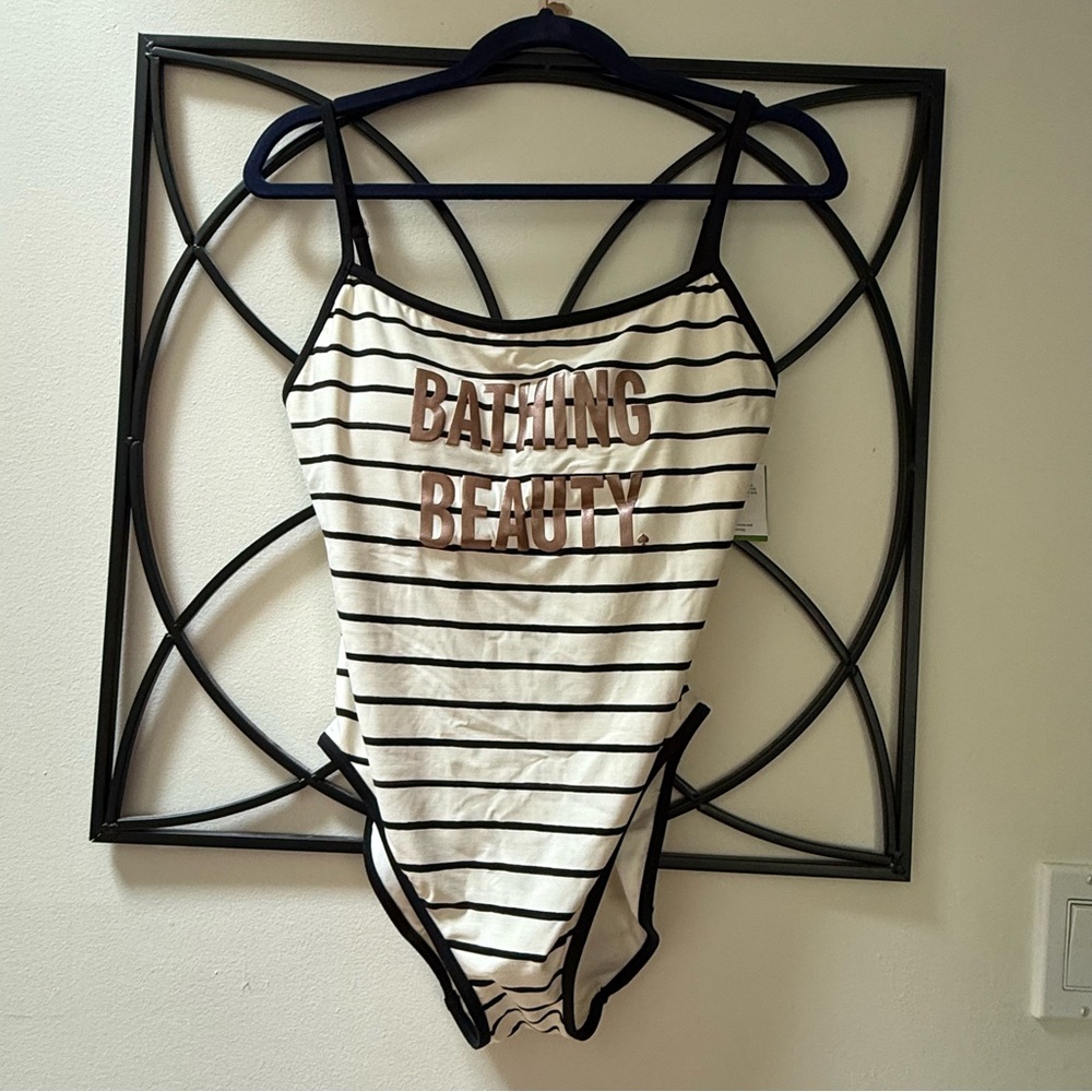 Kate Spade Bathing Beauty Striped One-Piece Swimsuit